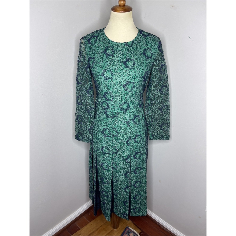Womens Tuckernuck Green Navy Blue Lace Dress Small s